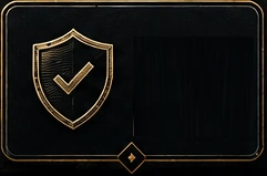 Gold shield with checkmark