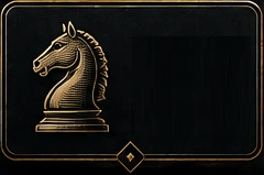 Gold chess knight